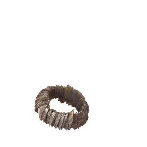 Handmade Oxidized Metal Ring Spiral Boho Statement Jewelry